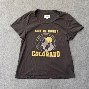 MATE The Label Brown Take Me Higher Colorado Graphic T-Shirt Women's Size Small